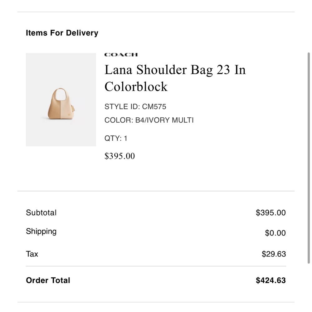 Coach Lana shoulder bag 23 color block